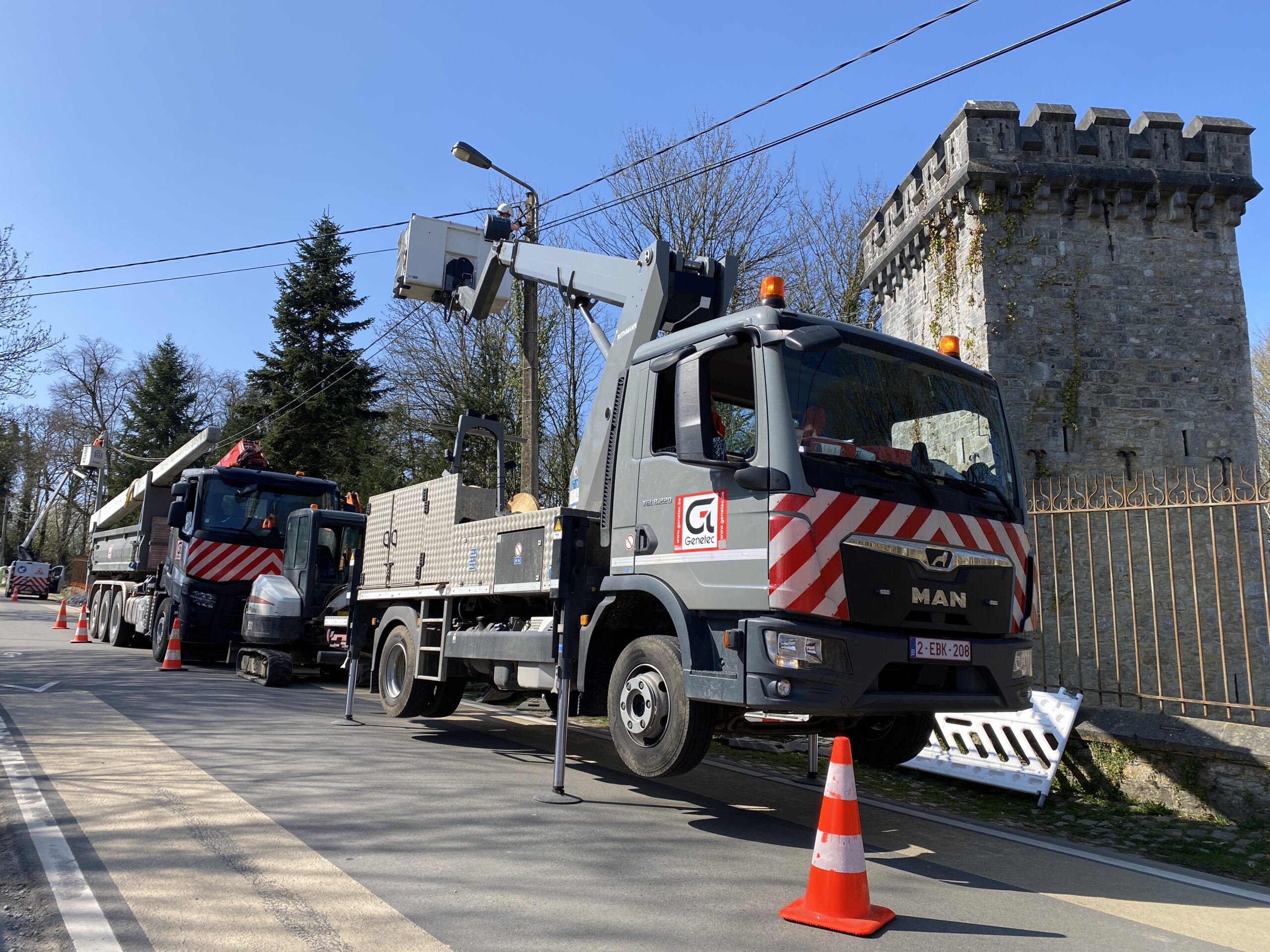 Chantier basse tension à Gesves